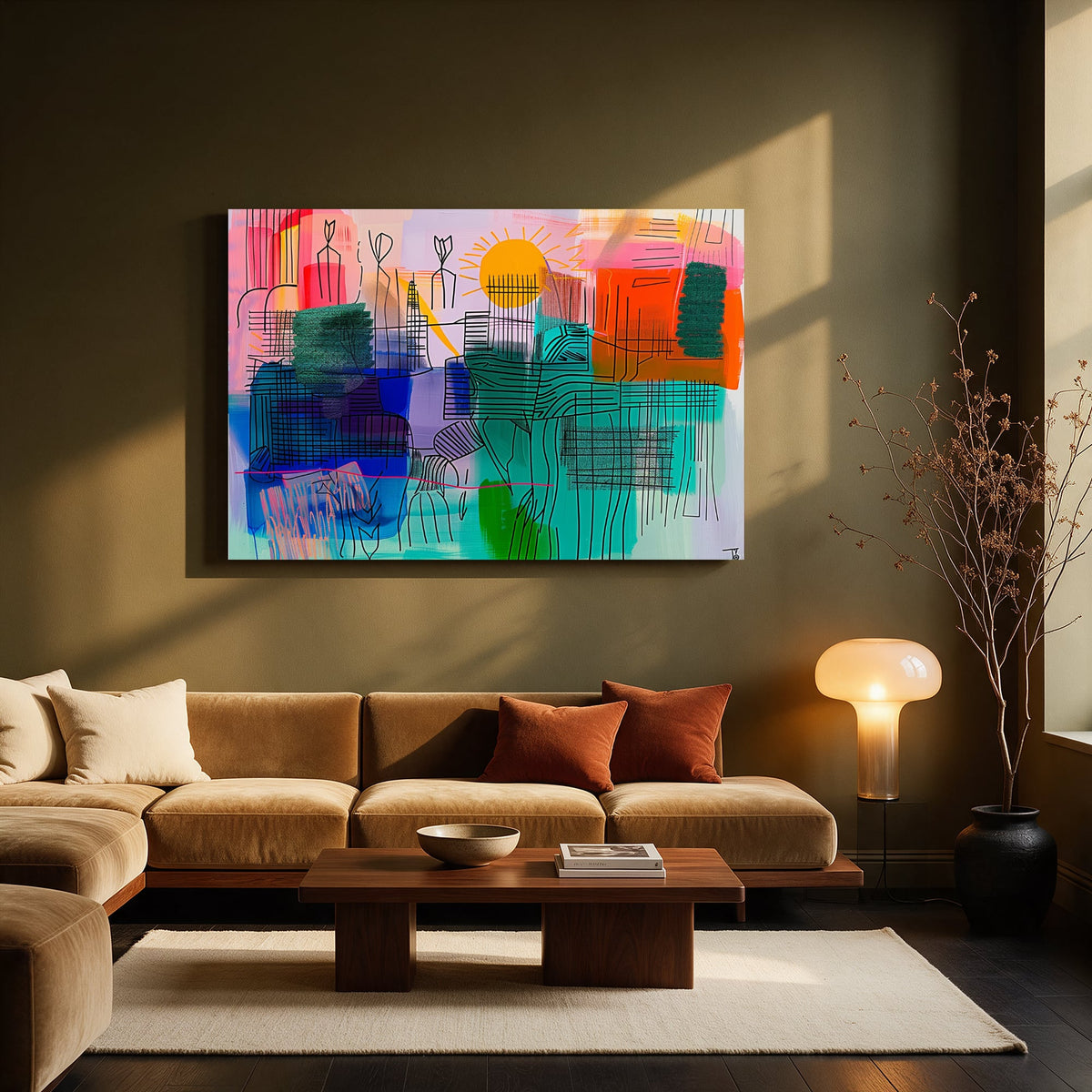Garden Line Collage — Living room Landscape