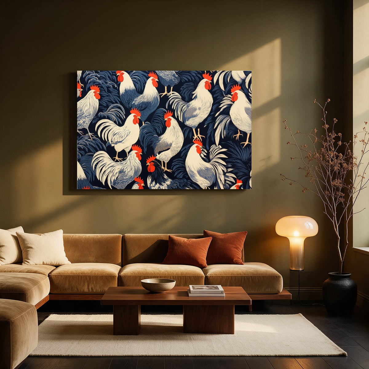 Rooster Pattern — Living room Landscape