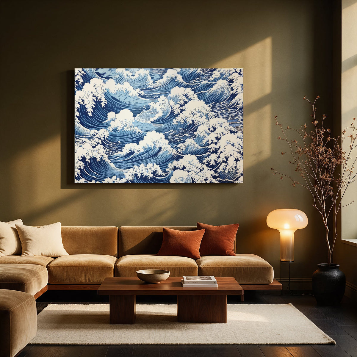 Great Waves Pattern — Living room Landscape