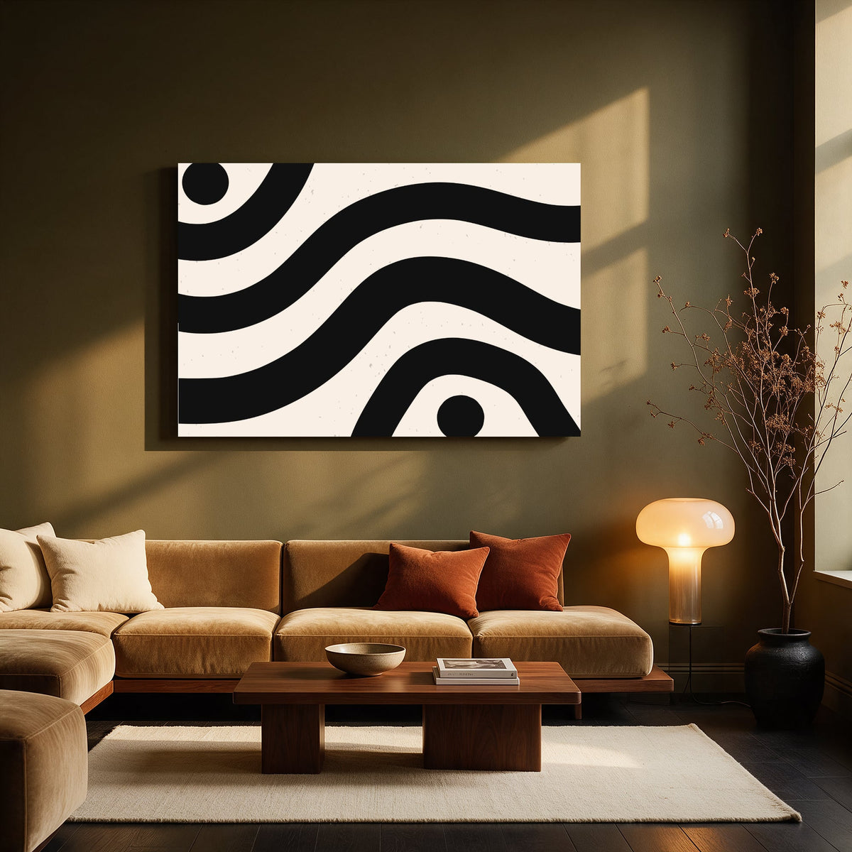 Bold Wave Stripes — Living room Landscape