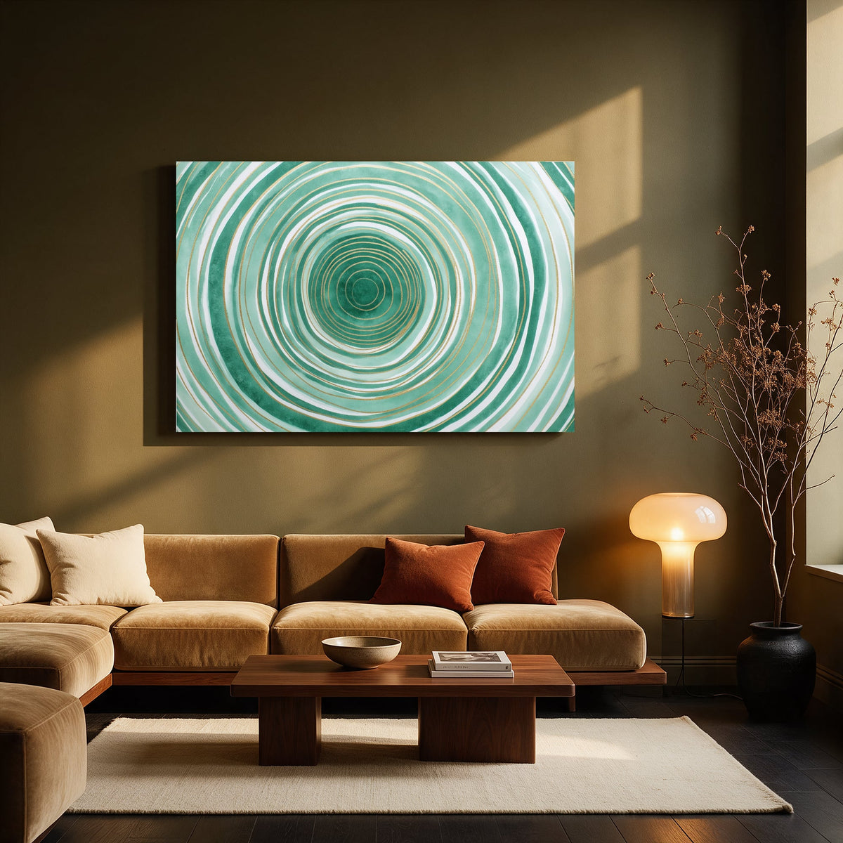 Emerald Target Rings — Living room Landscape