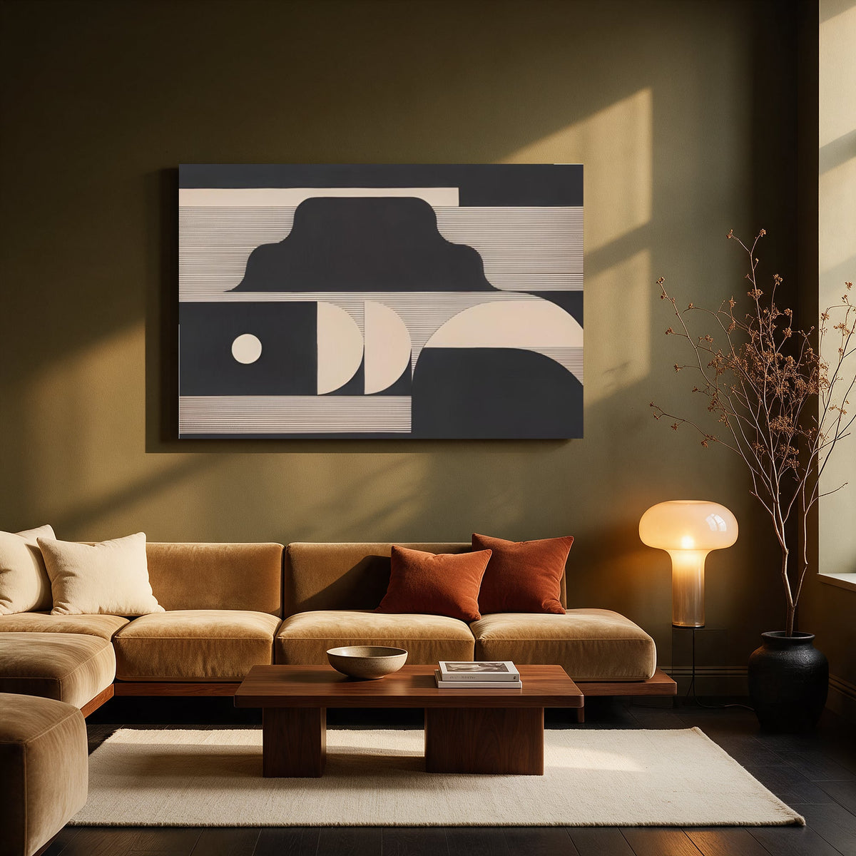Retro Geometric Blocks — Living room Landscape