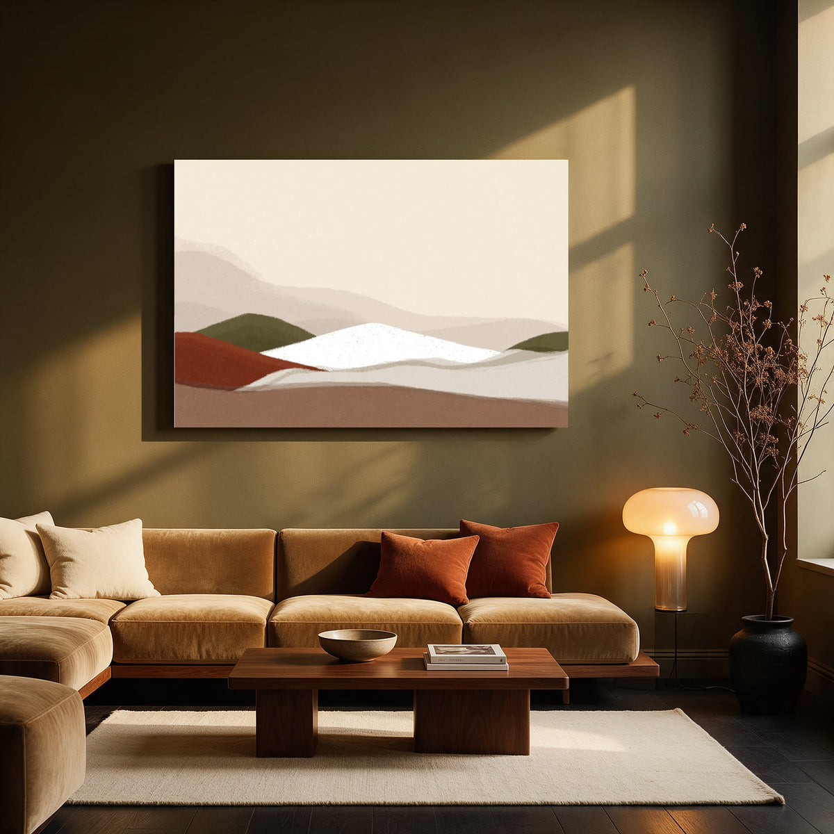Earth Tone Hills — Living room Landscape