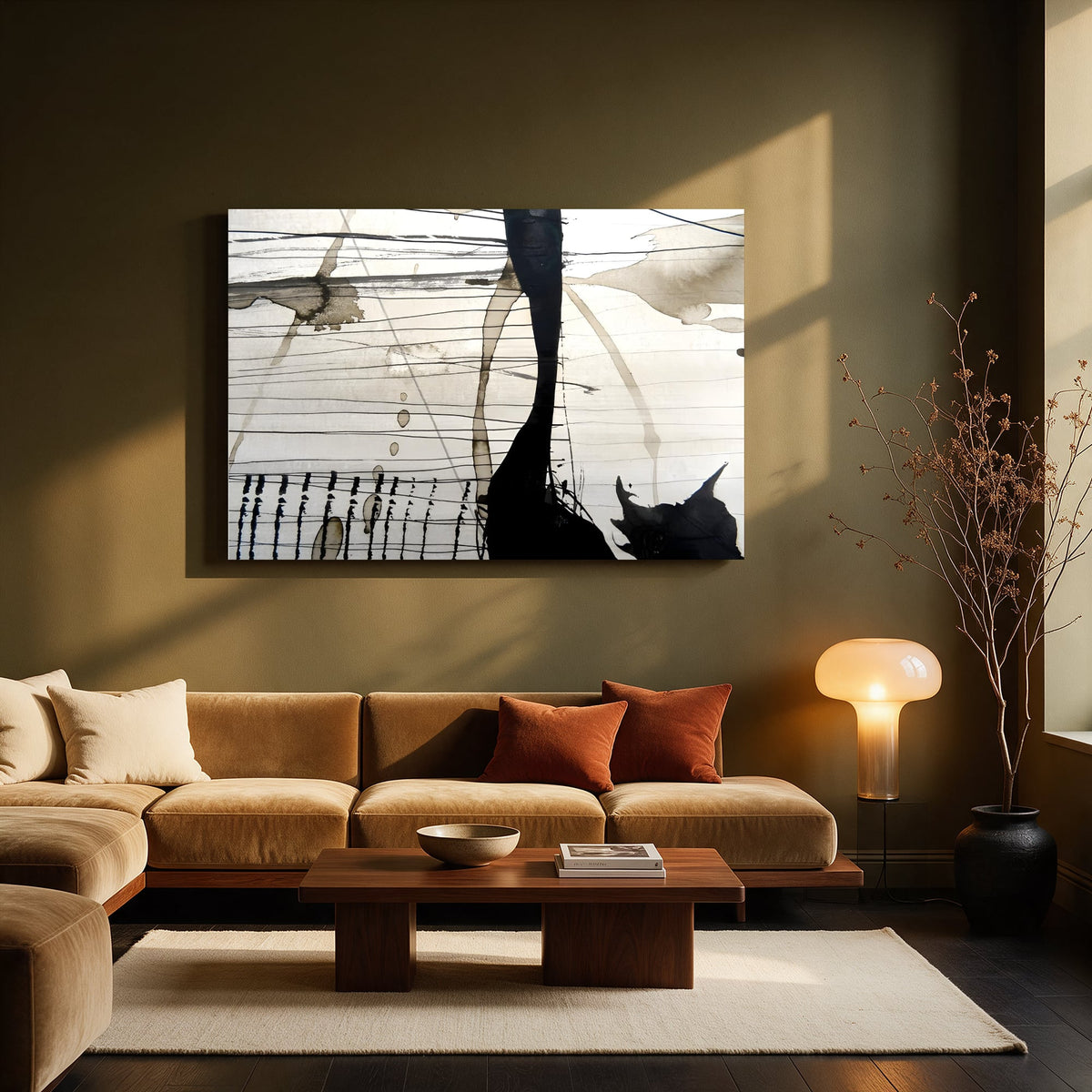Ink and Line Abstract — Living room Landscape