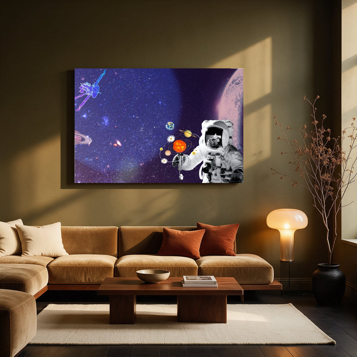 Astronaut's Cosmic Bouquet — Living room Landscape