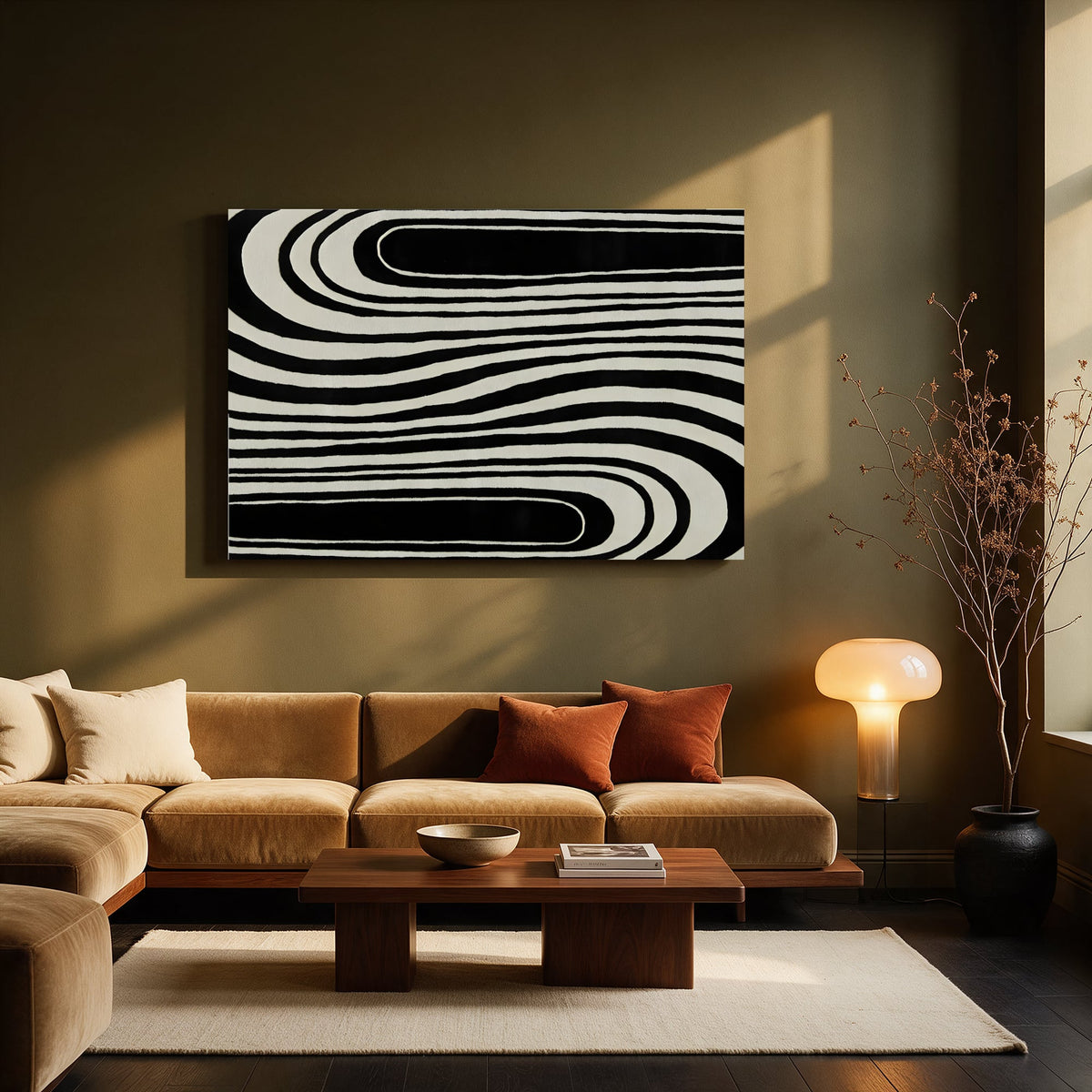 Zebra Curves — Living room Landscape