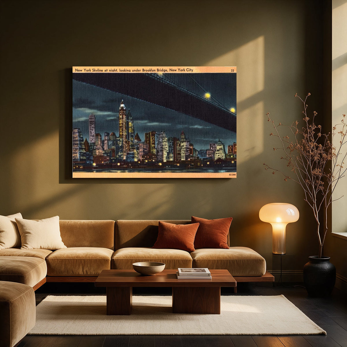 New York Skyline at Night — Living room Landscape