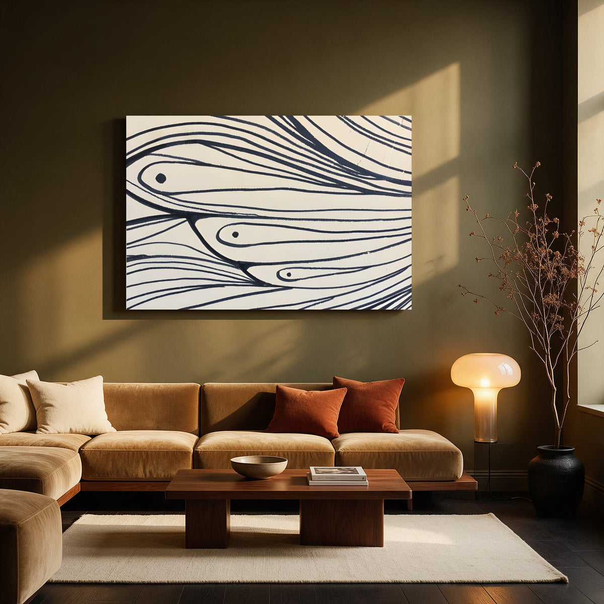 Wood Grain Lines — Living room Landscape