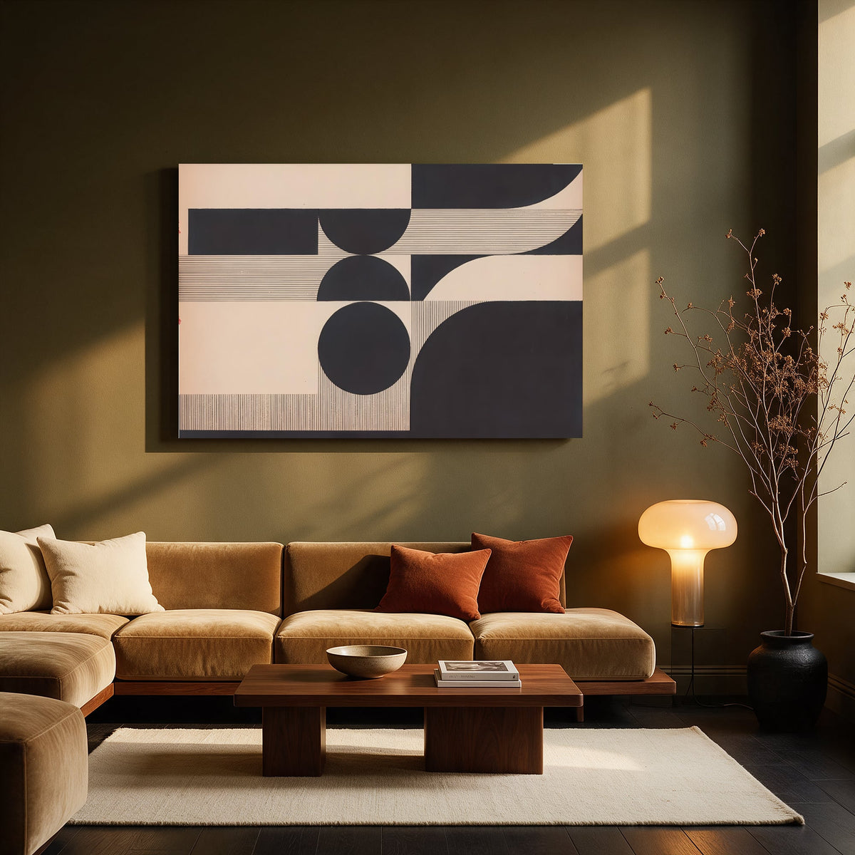 Mid-Century Circles — Living room Landscape