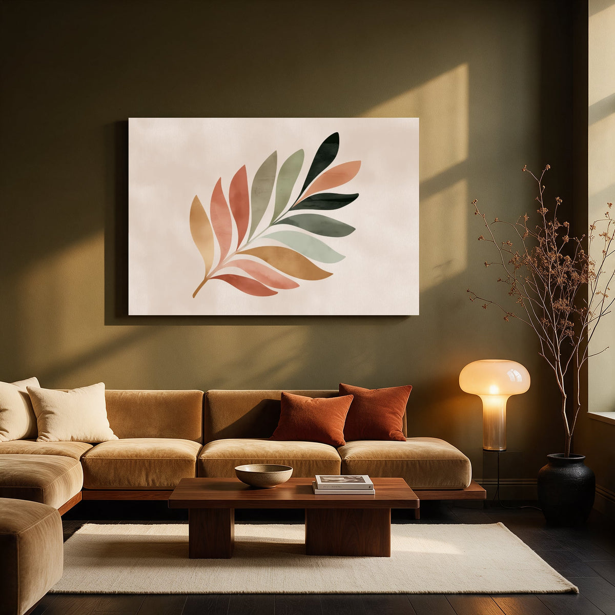 Coral Leaf Branch — Living room Landscape