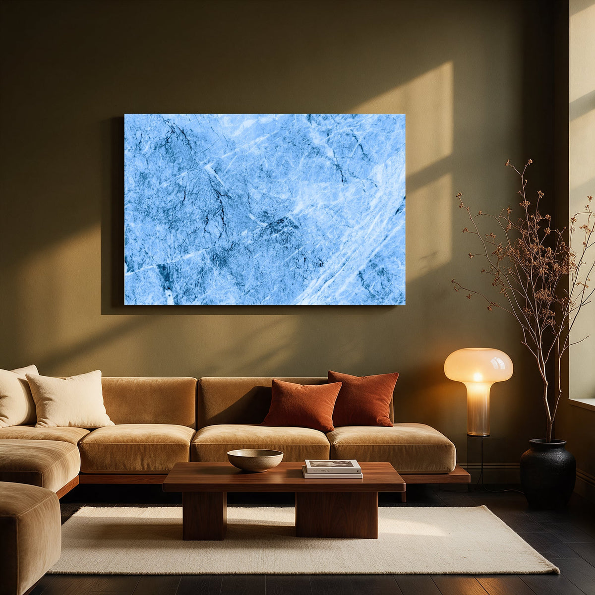 Cobalt Ice Texture — Living room Landscape