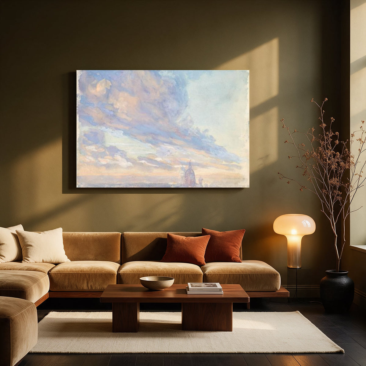 City Skyline in the Clouds — Living room Landscape