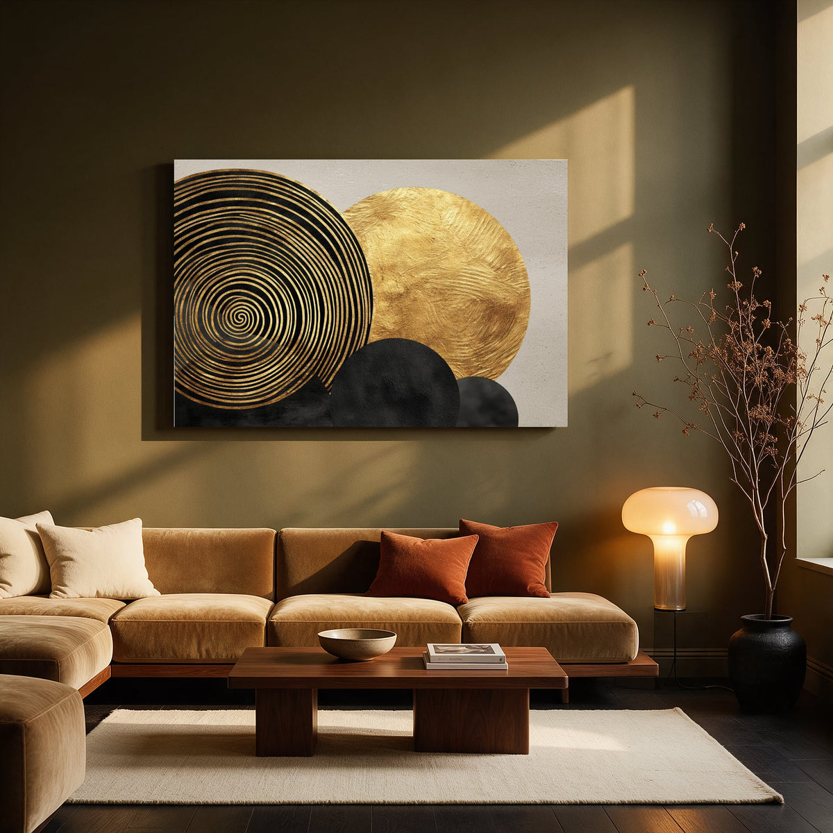 Golden Spiral Cloud — Living room Landscape