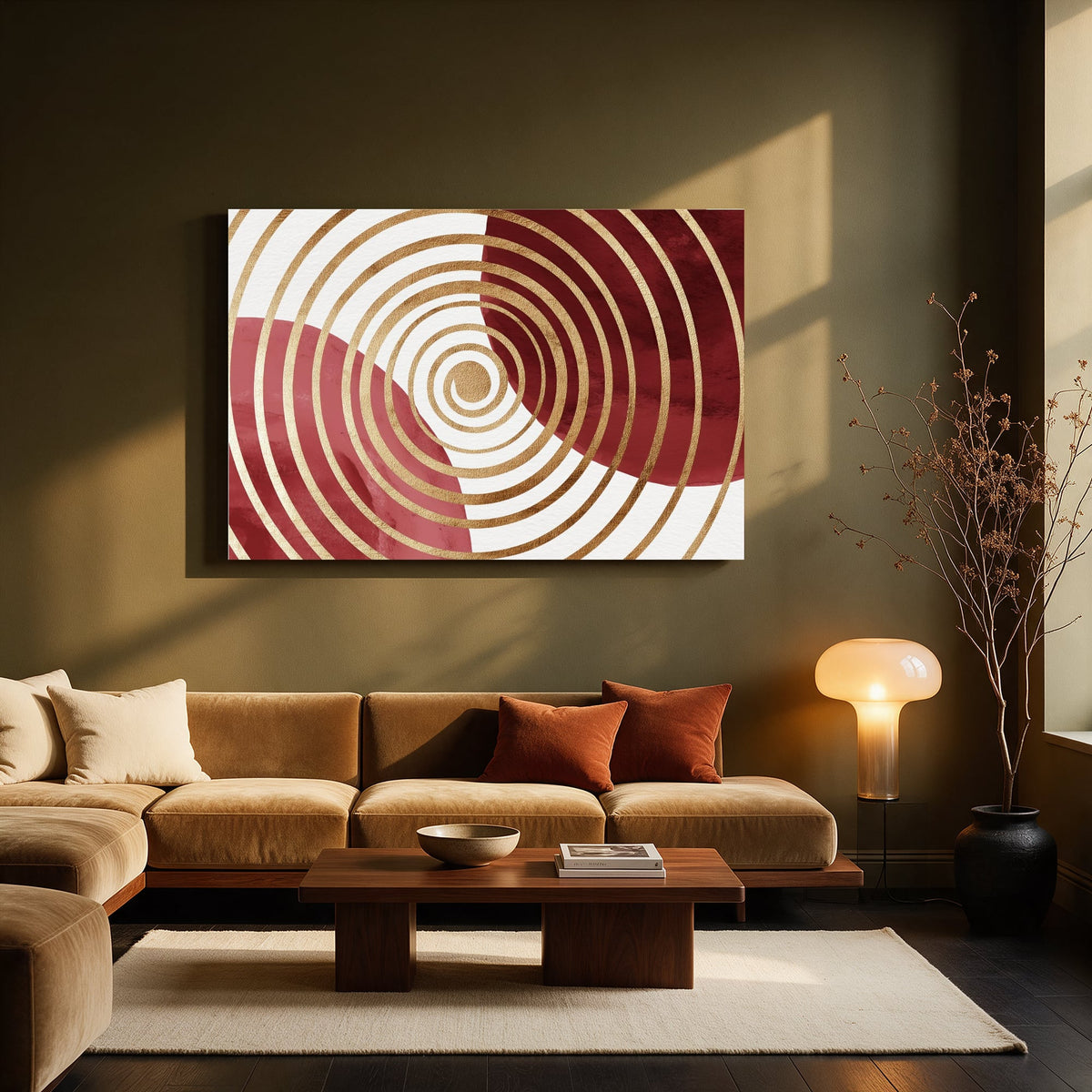 Radiating Spiral Halves — Living room Landscape