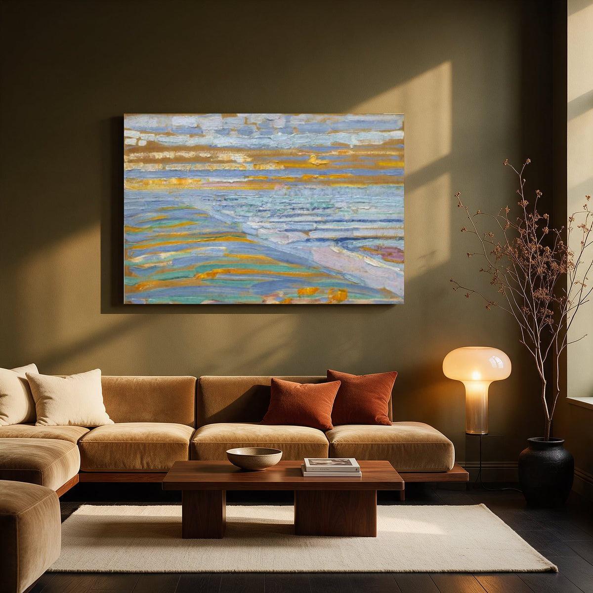 Golden Sea Abstract — Living room Landscape