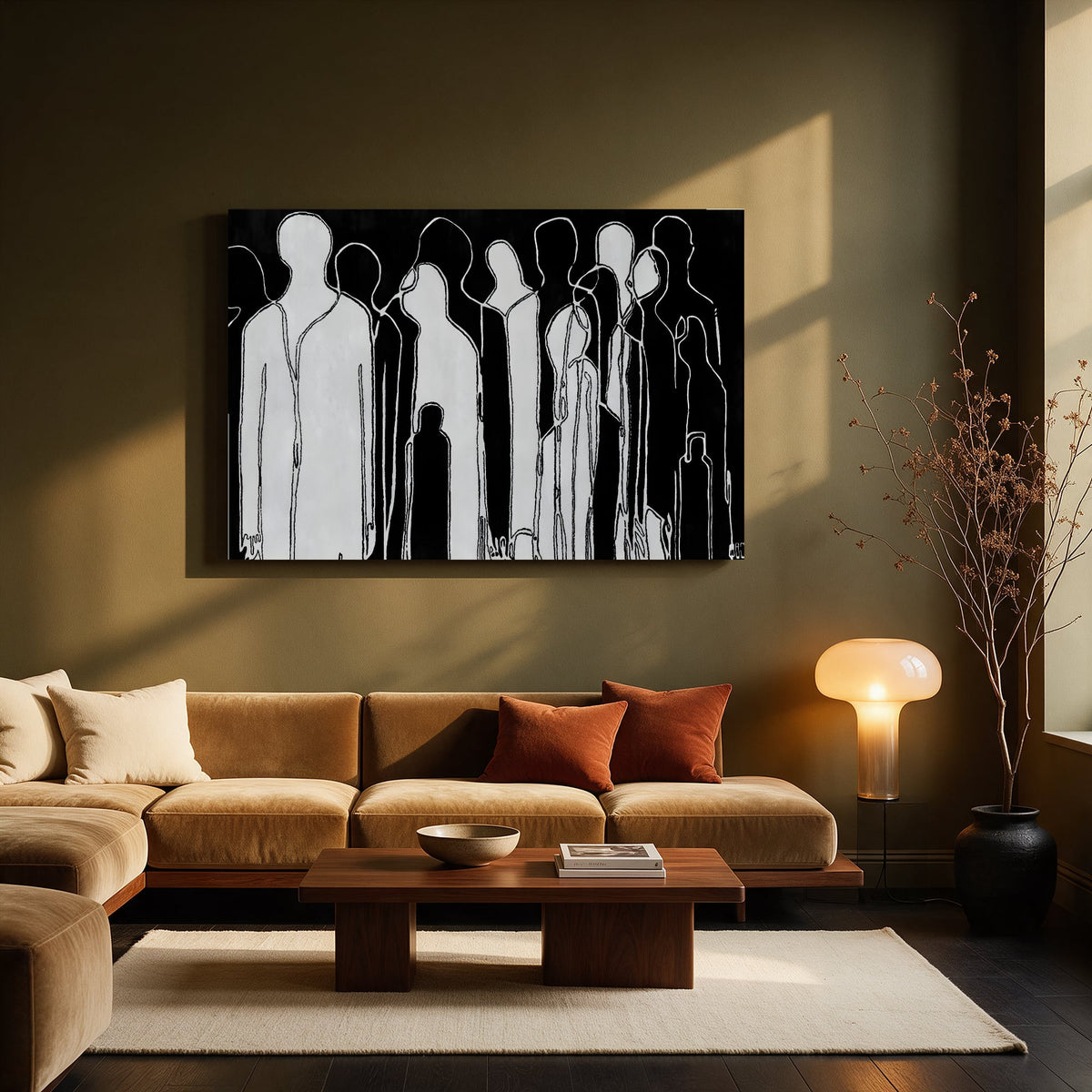 Crowd in Grey — Living room Landscape