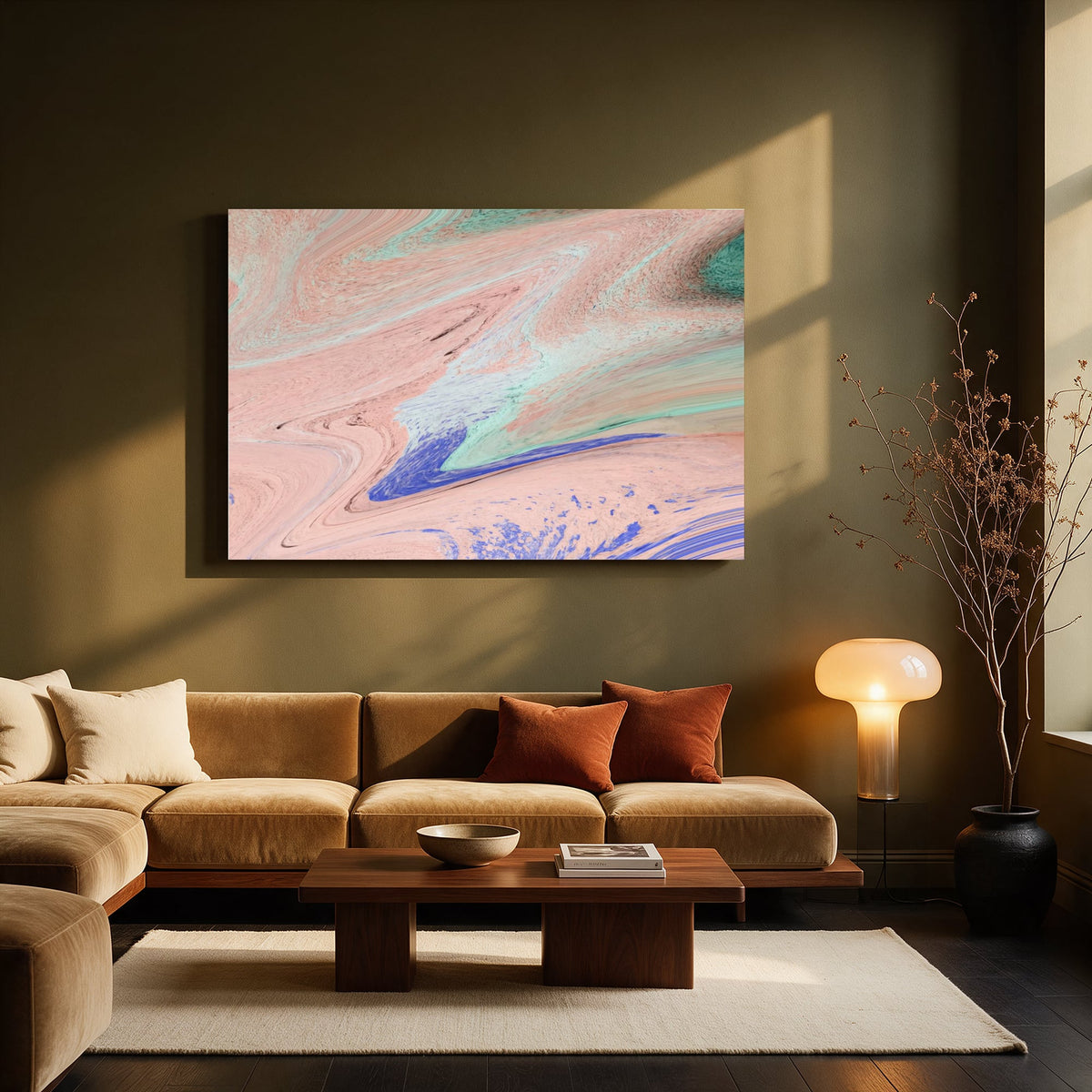 Pastel Marbling — Living room Landscape