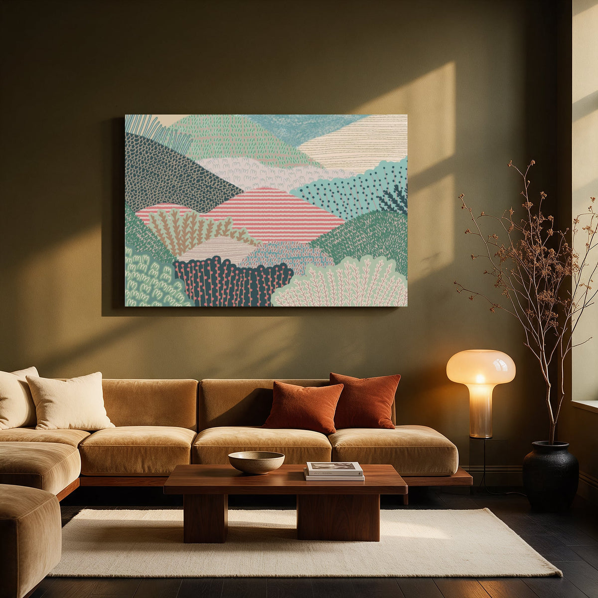 Patterned Hills — Living room Landscape