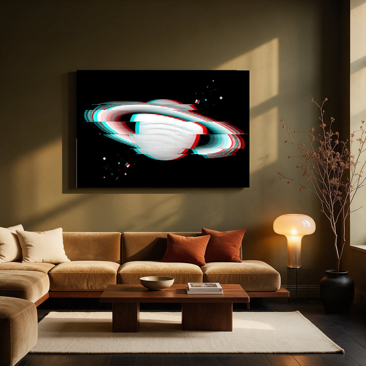 Glitch Saturn — Living room Landscape