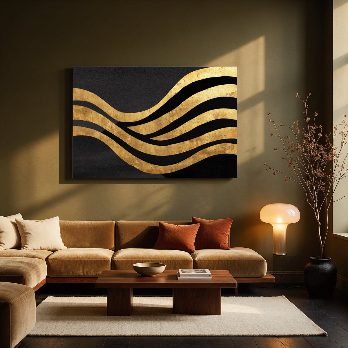 Golden Wave Current — Living room Landscape