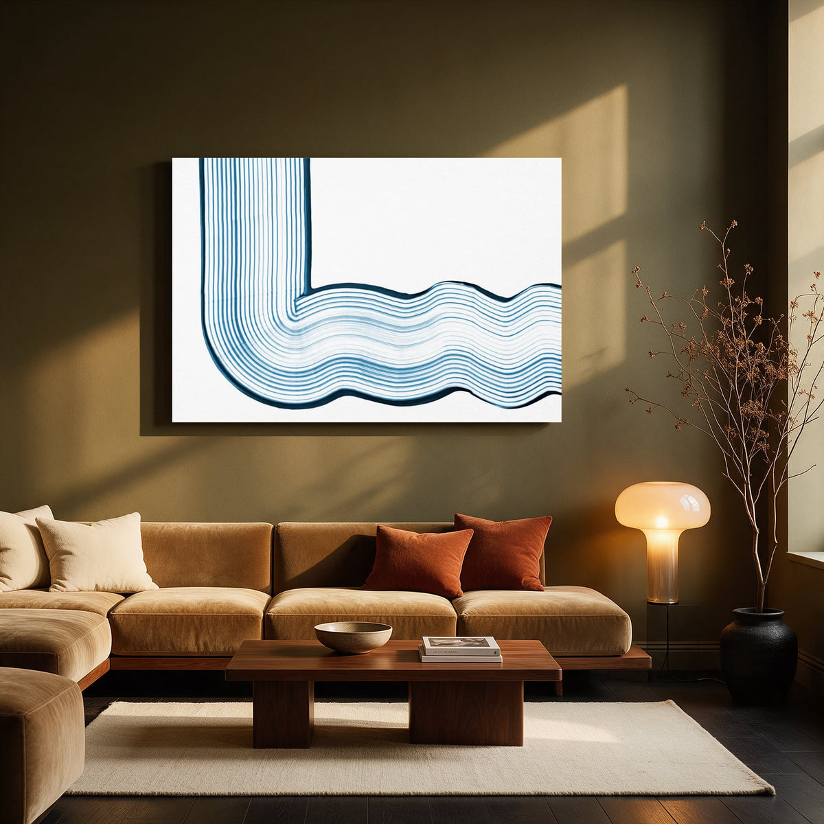 Blue Ribbon Lines — Living room Landscape