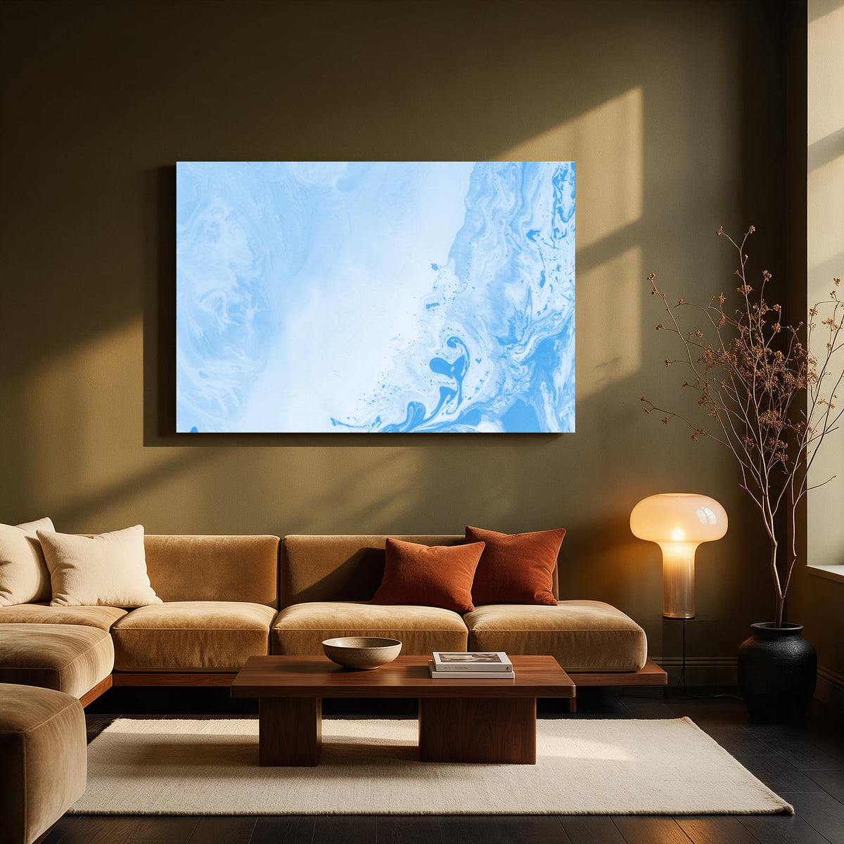 Blue Marble Splash — Living room Landscape