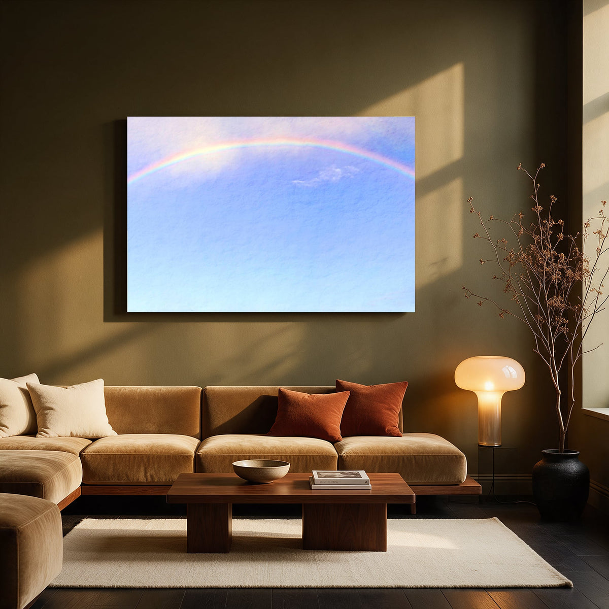 Rainbow over Blue Sky — Living room Landscape