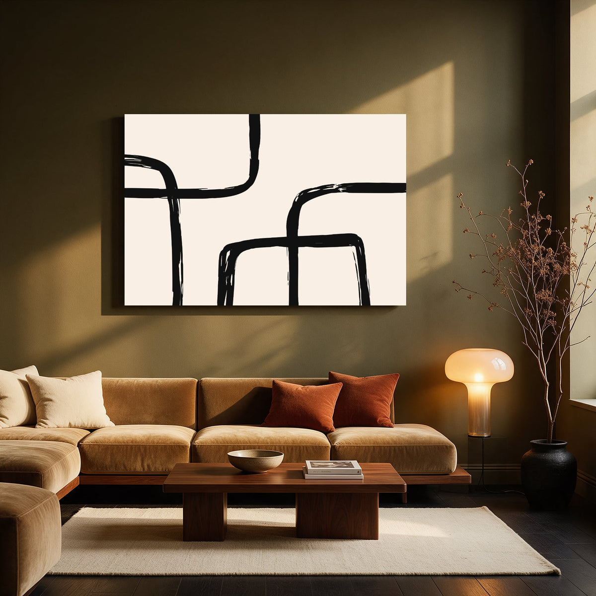 Angular Maze Lines — Living room Landscape