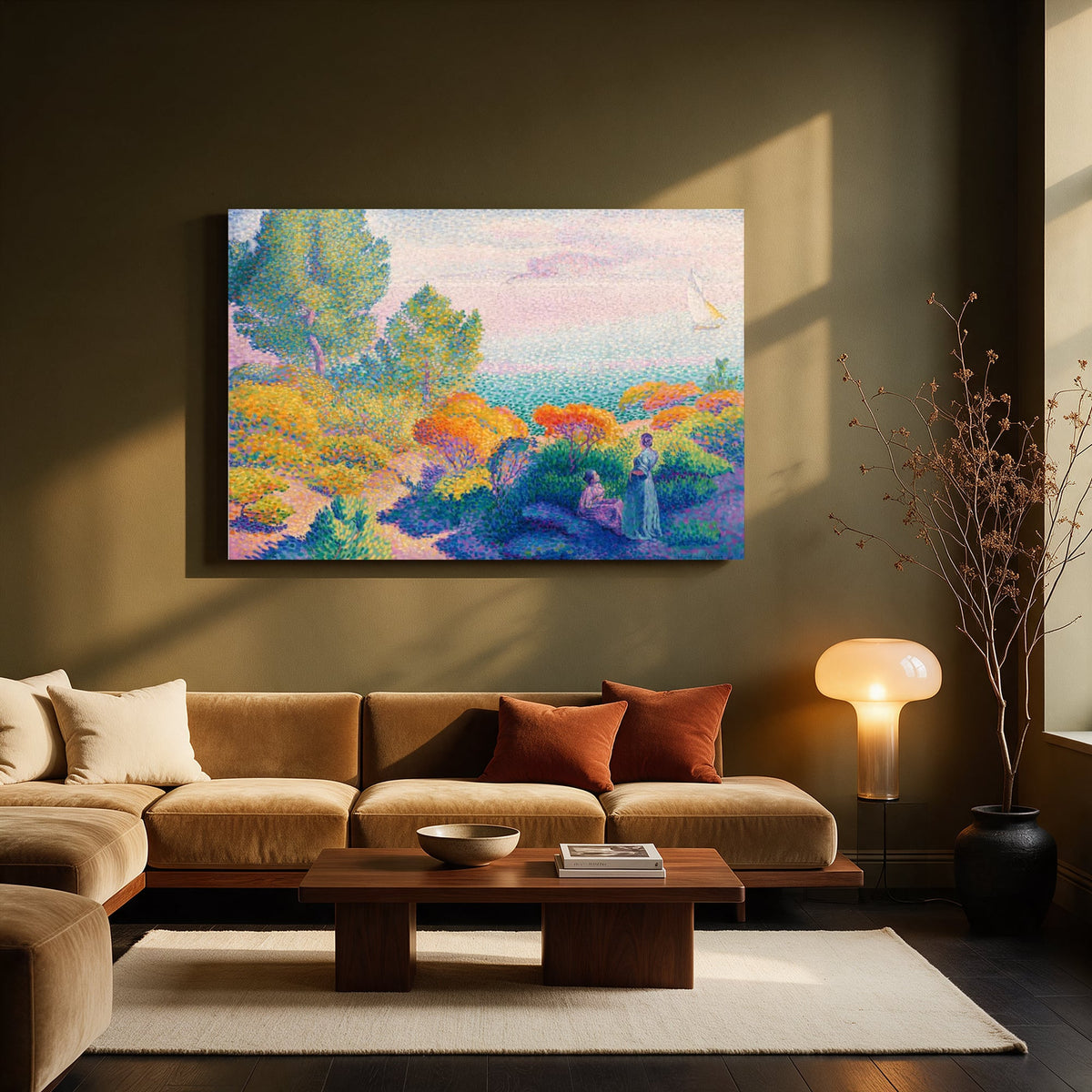 Coastal Scene in Dots — Living room Landscape