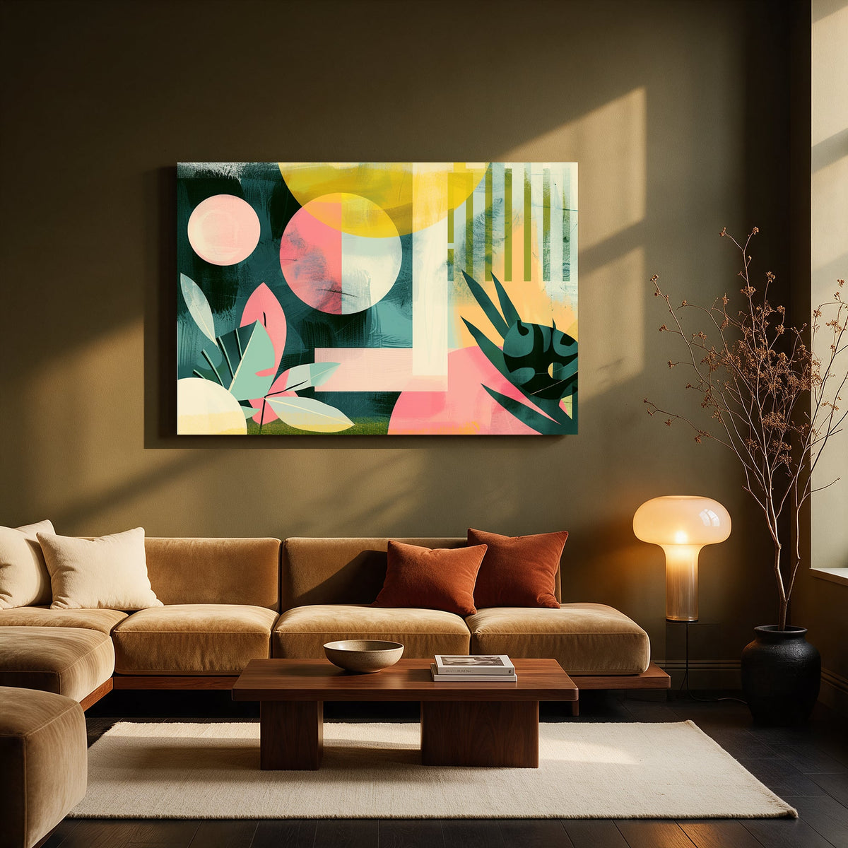 Tropical Geometric Abstract — Living room Landscape