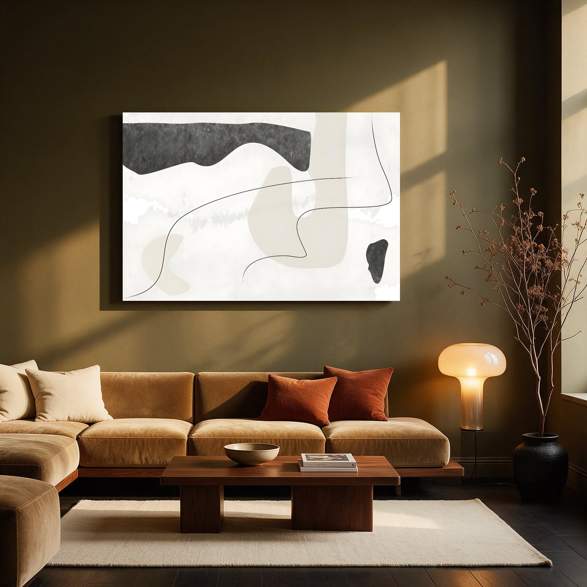 Soft Stone Abstract — Living room Landscape