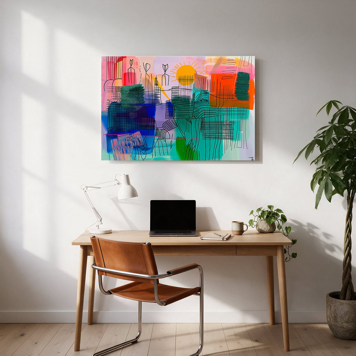 Garden Line Collage — office room landscape