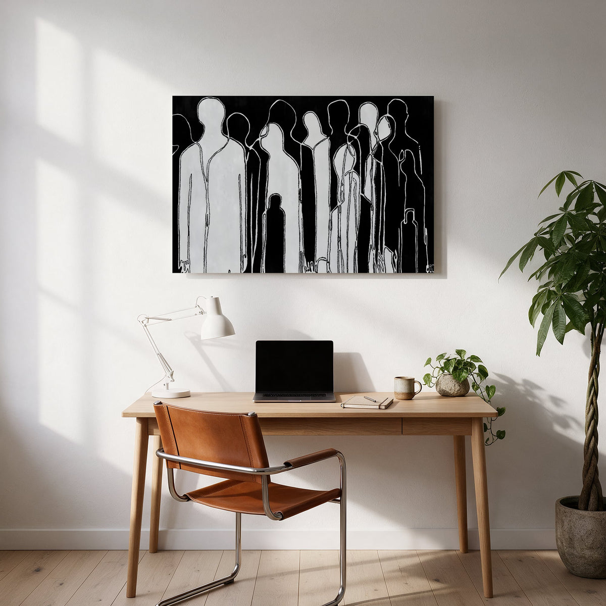 Crowd in Grey — office room landscape