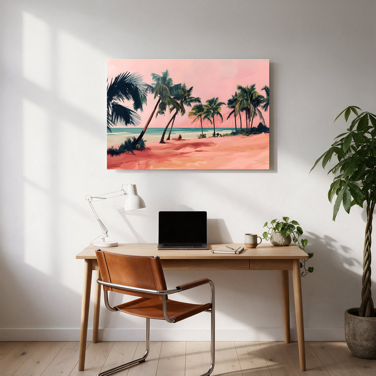 Pink Sand Palm Beach — office room landscape