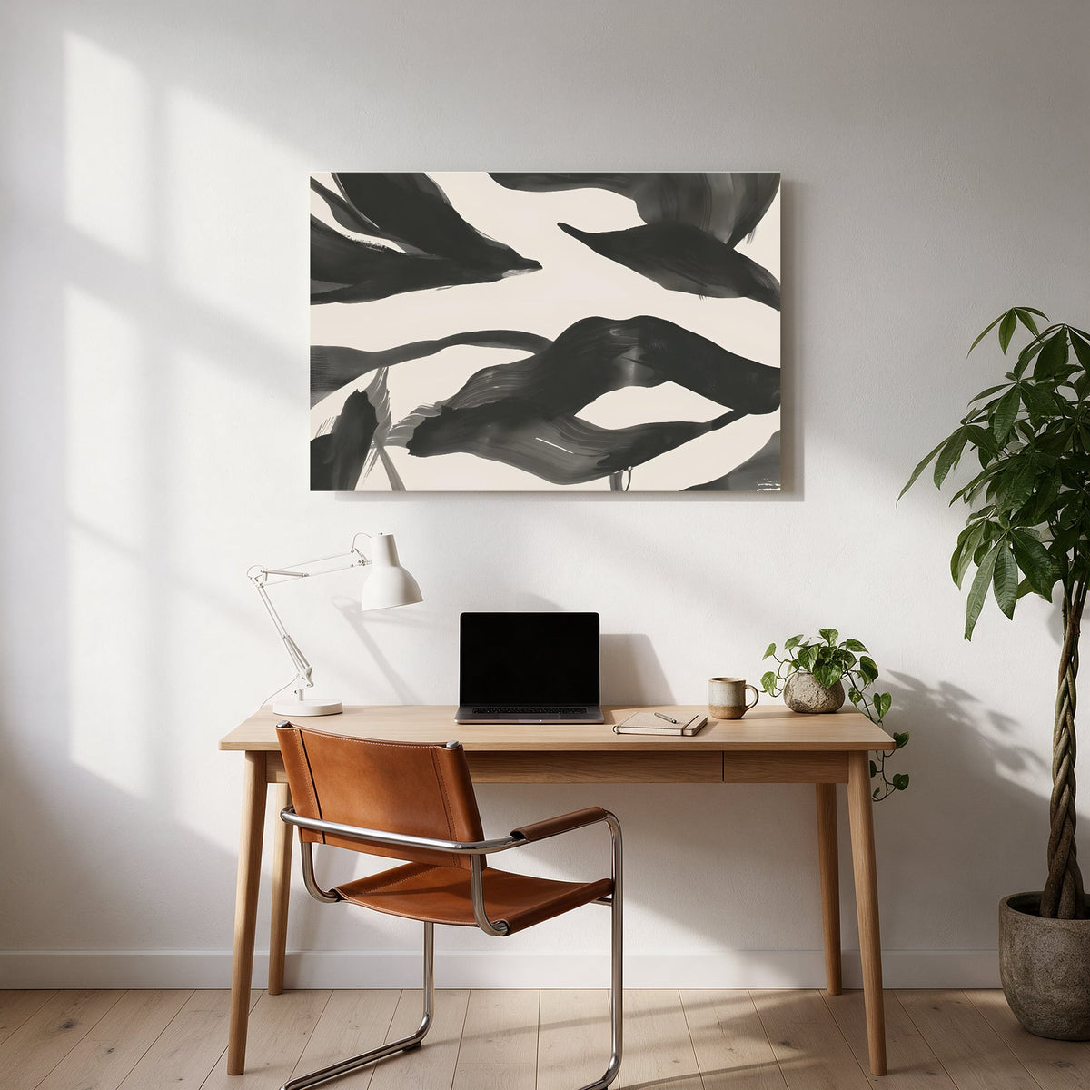 Brushed Leaves — office room landscape