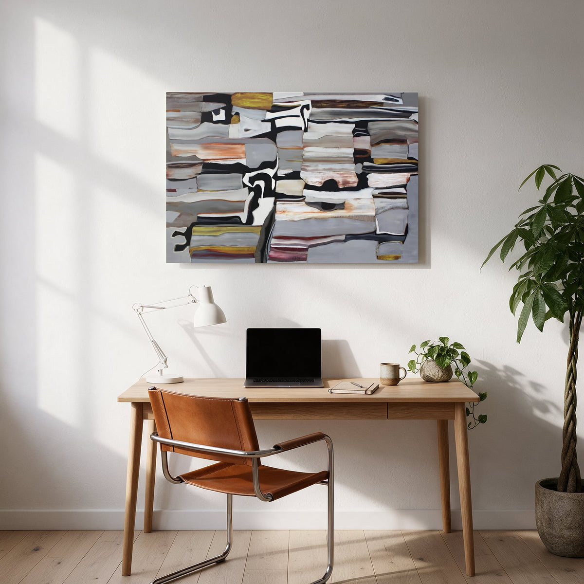 Stacked Strata Abstract — office room landscape