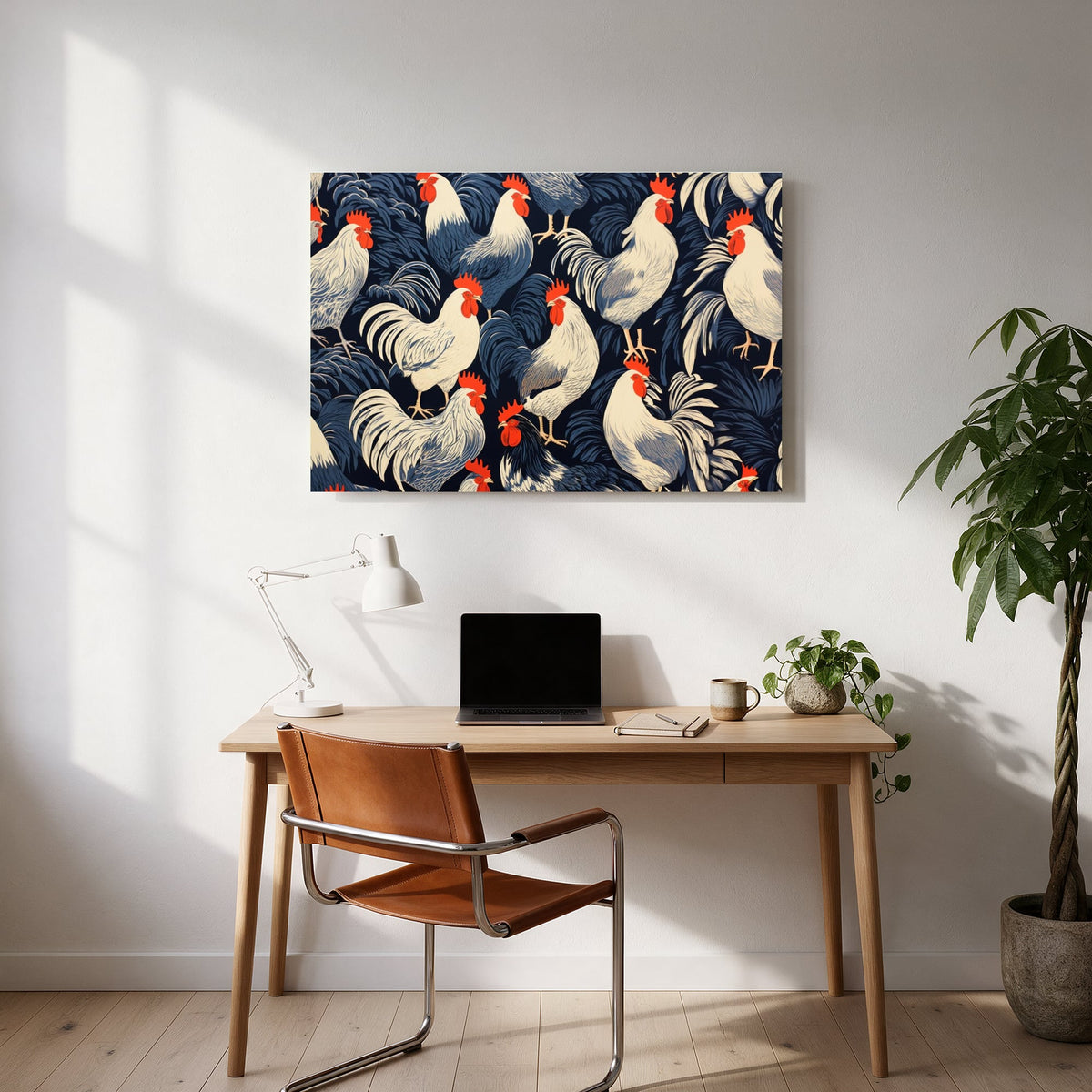 Rooster Pattern — office room landscape