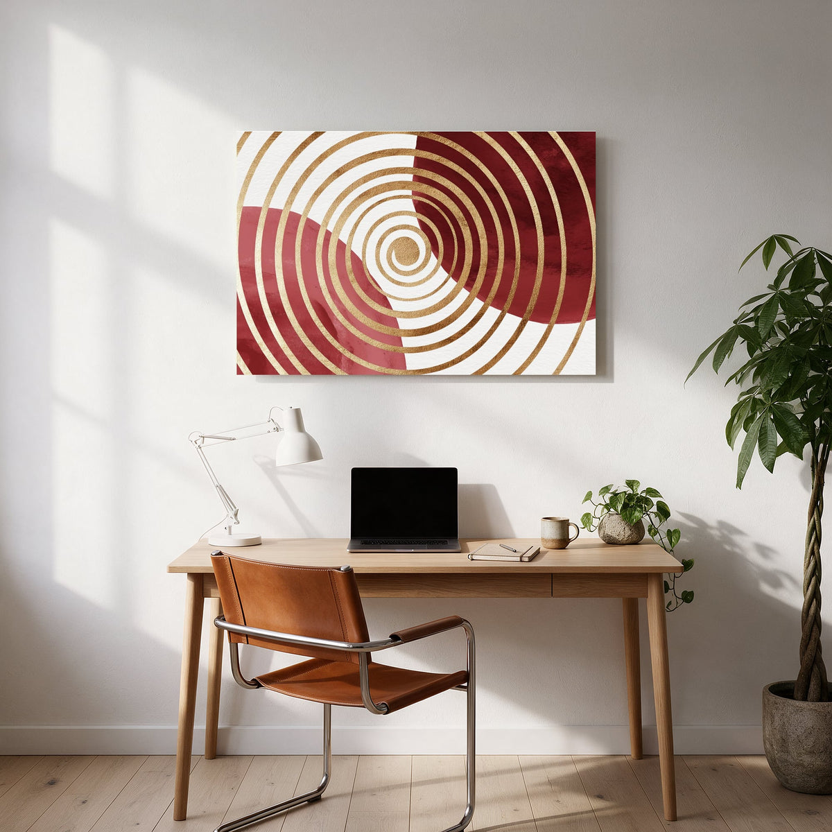 Radiating Spiral Halves — office room landscape