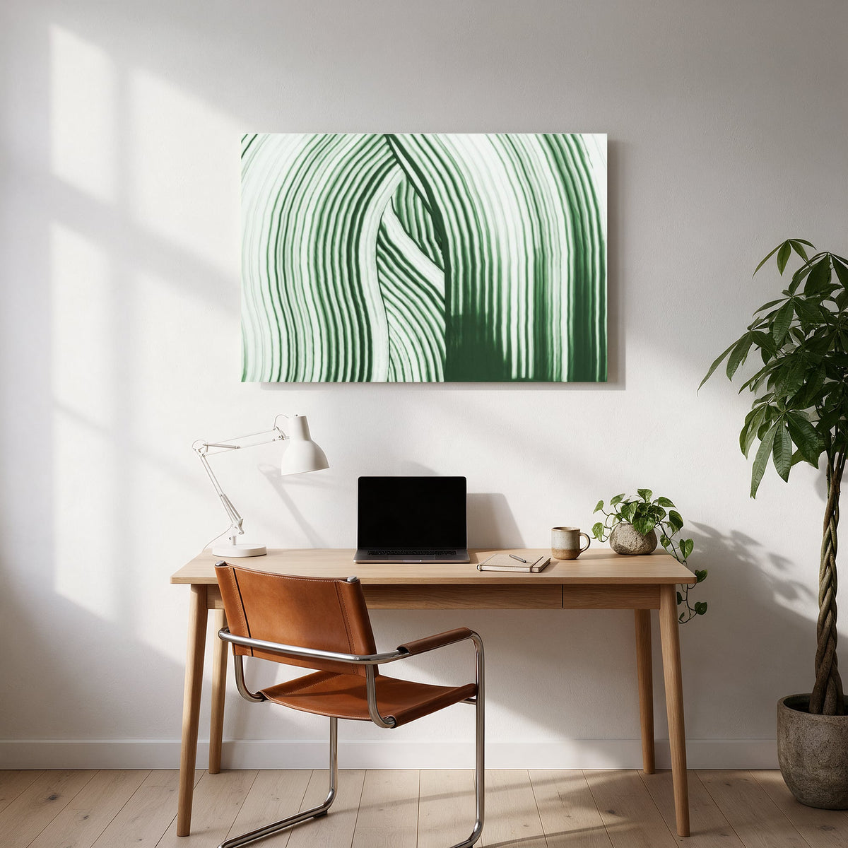 Green Leaf Lines — office room landscape
