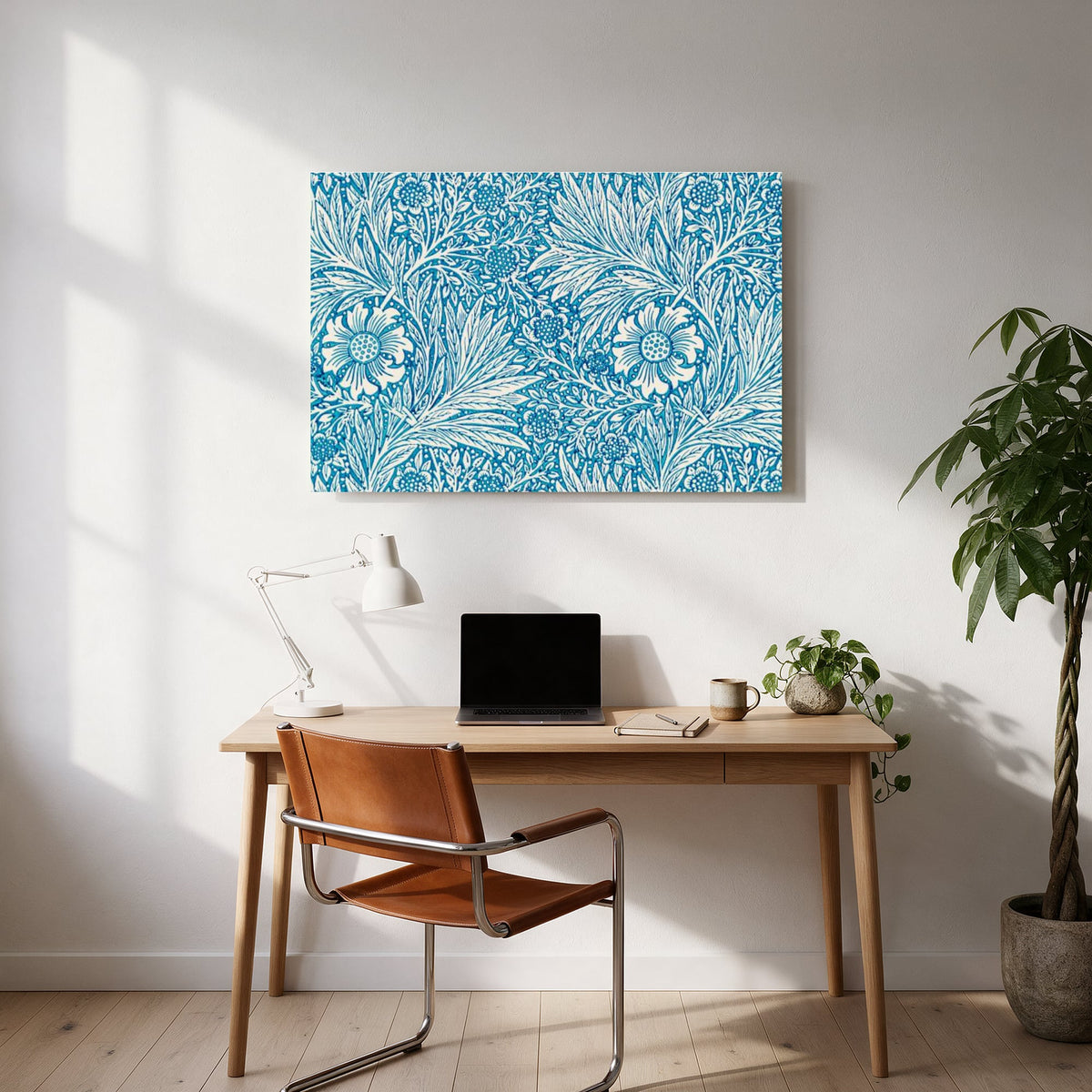 Blue Marigold Pattern — office room landscape