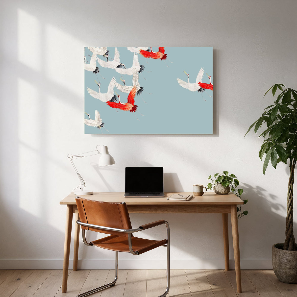 Crane Flight on Blue — office room landscape