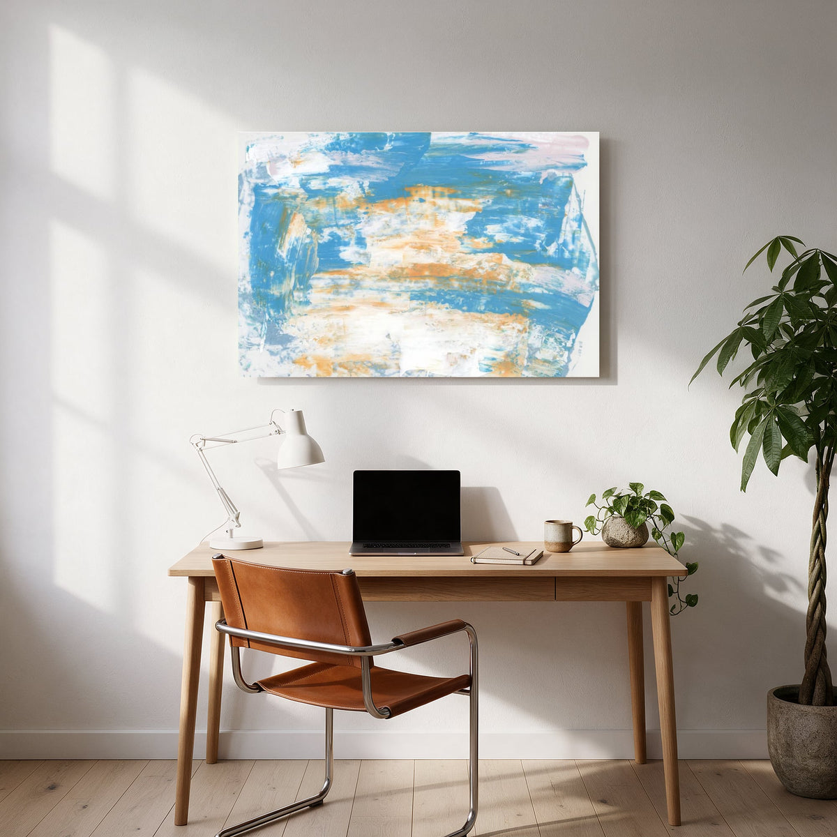 Blue and Sand Abstract — office room landscape