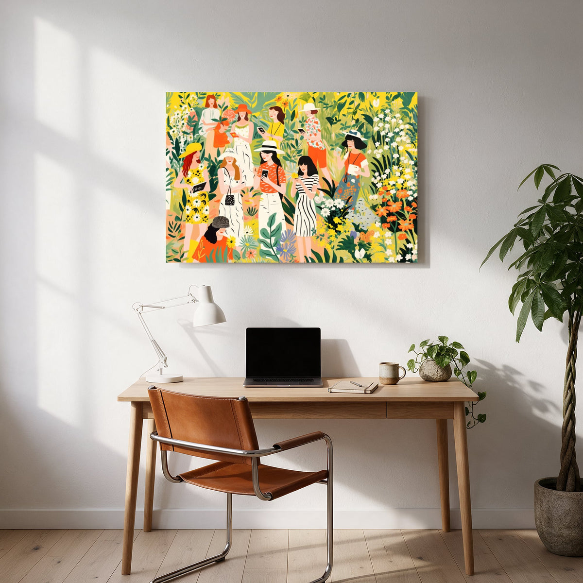 Women in the Garden Poster — office room landscape