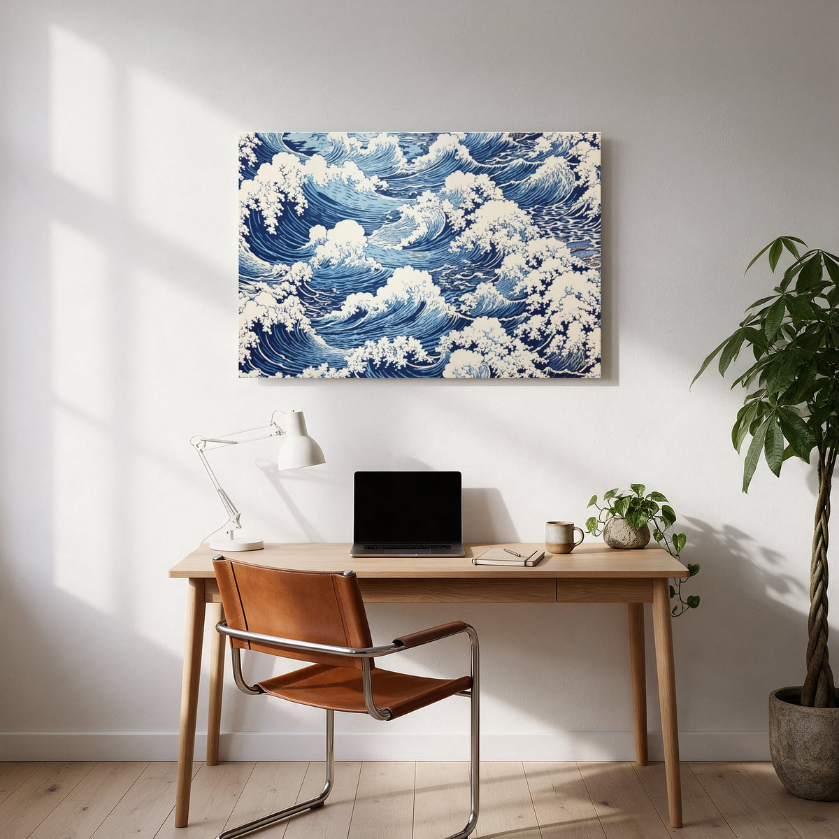 Great Waves Pattern — office room landscape