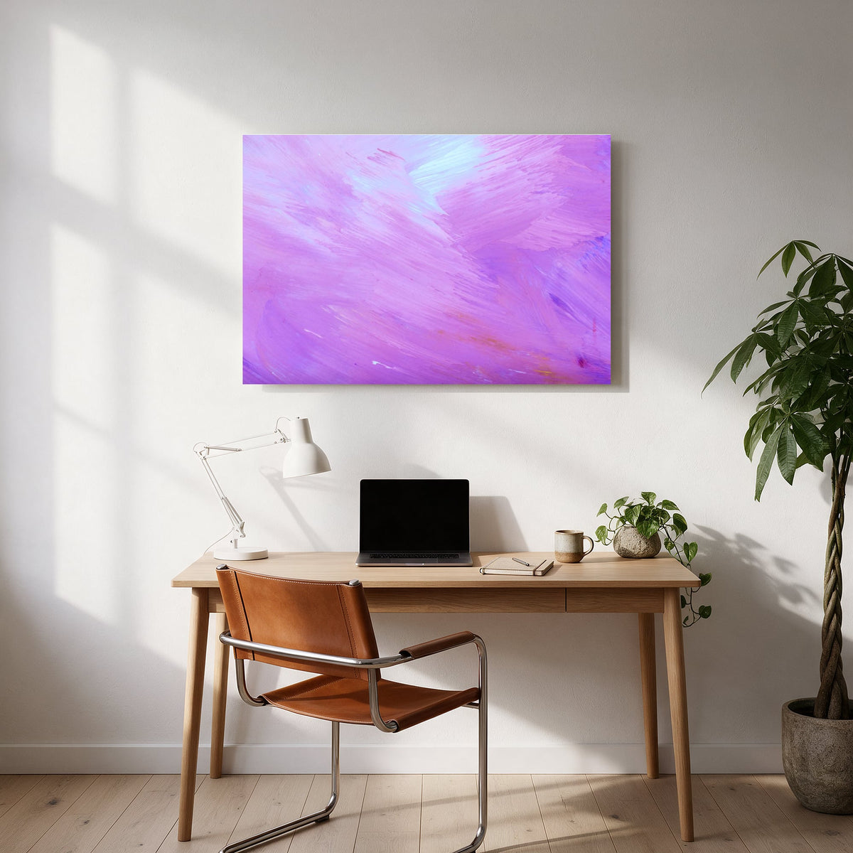 Violet Brush Sweep — office room landscape