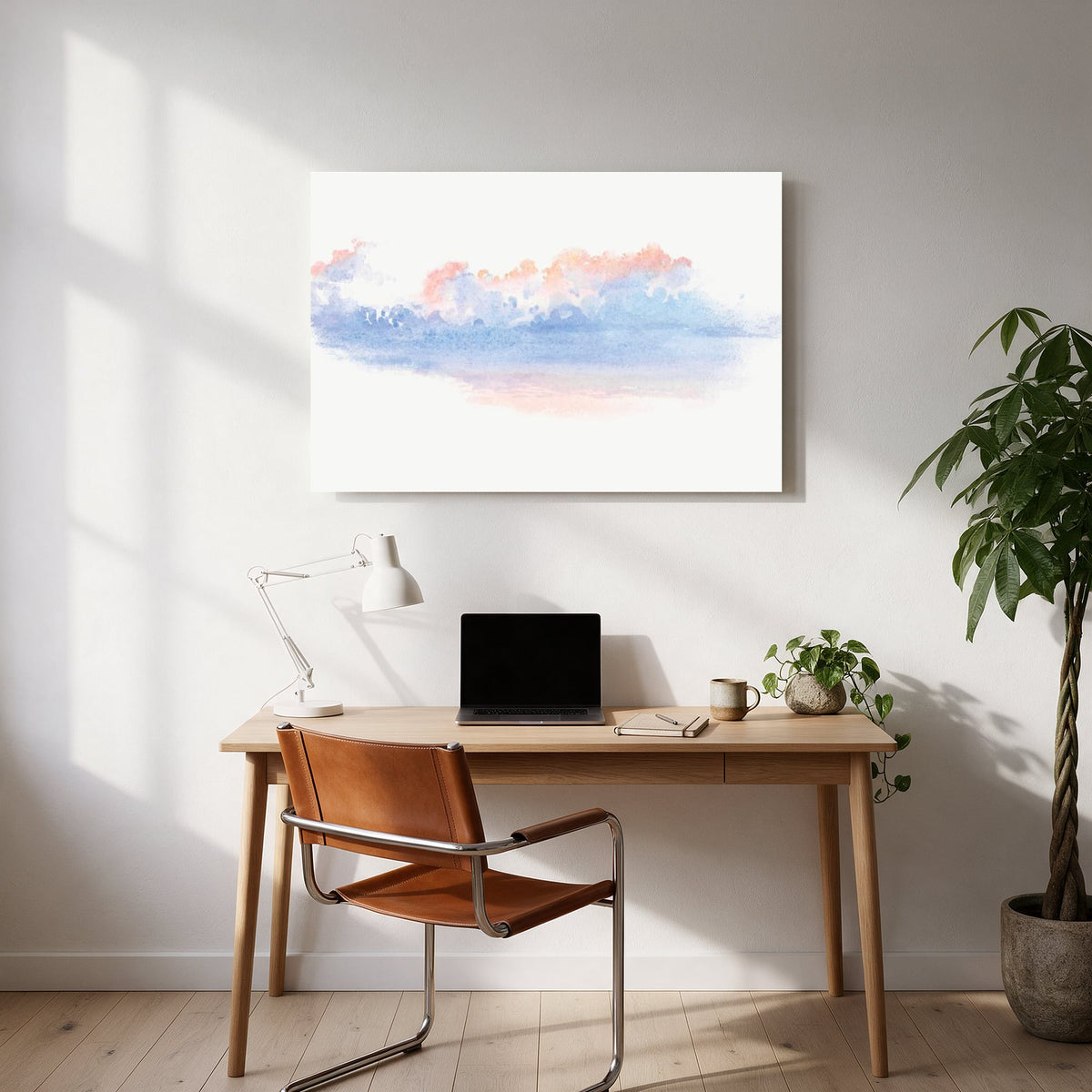 Peach and Blue Cloud — office room landscape