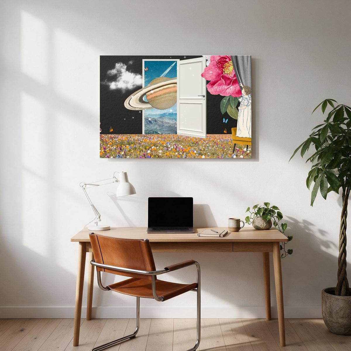 Saturn Garden Door — office room landscape