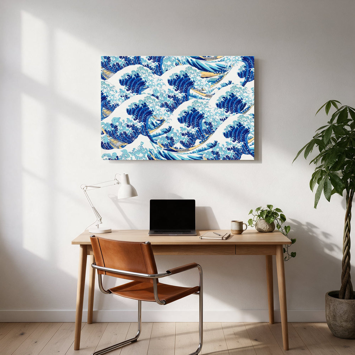 Great Wave Repeat — office room landscape