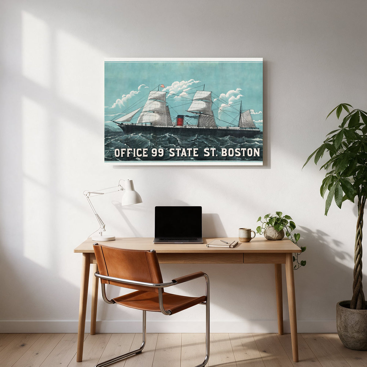 Steamship Boston Line — office room landscape