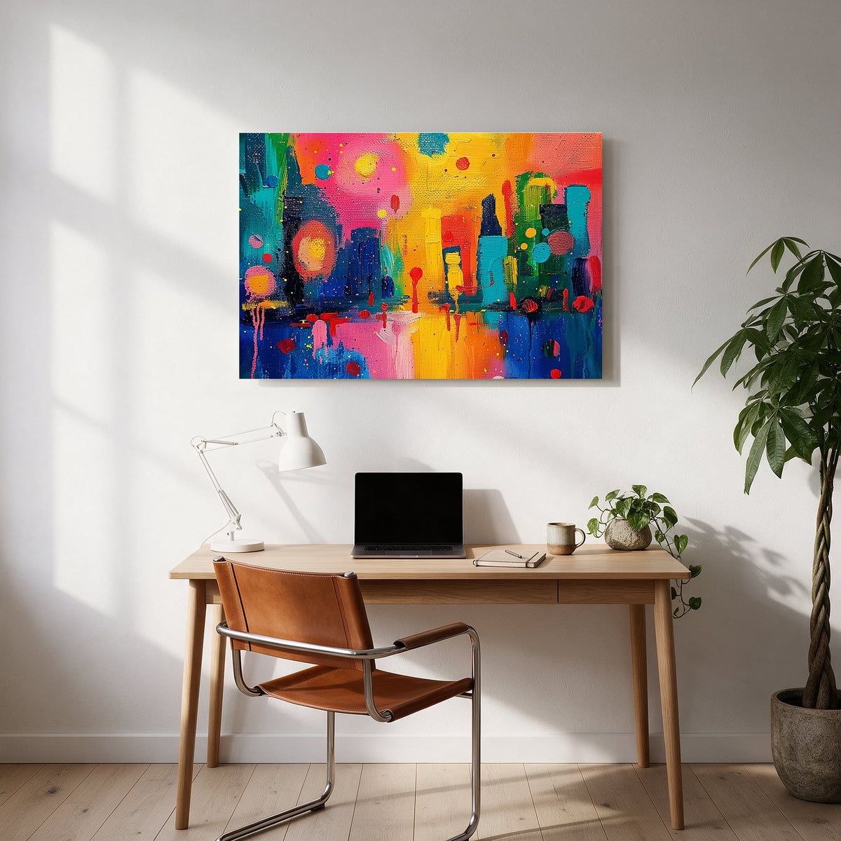 Jewel Tone Skyline — office room landscape